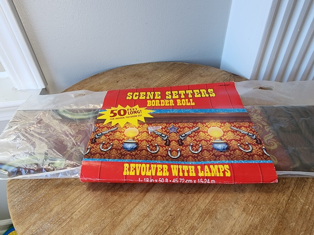 Scene Setters Border Roll 50 Feet Indoor/Outdoor Western Theme Horseshoes